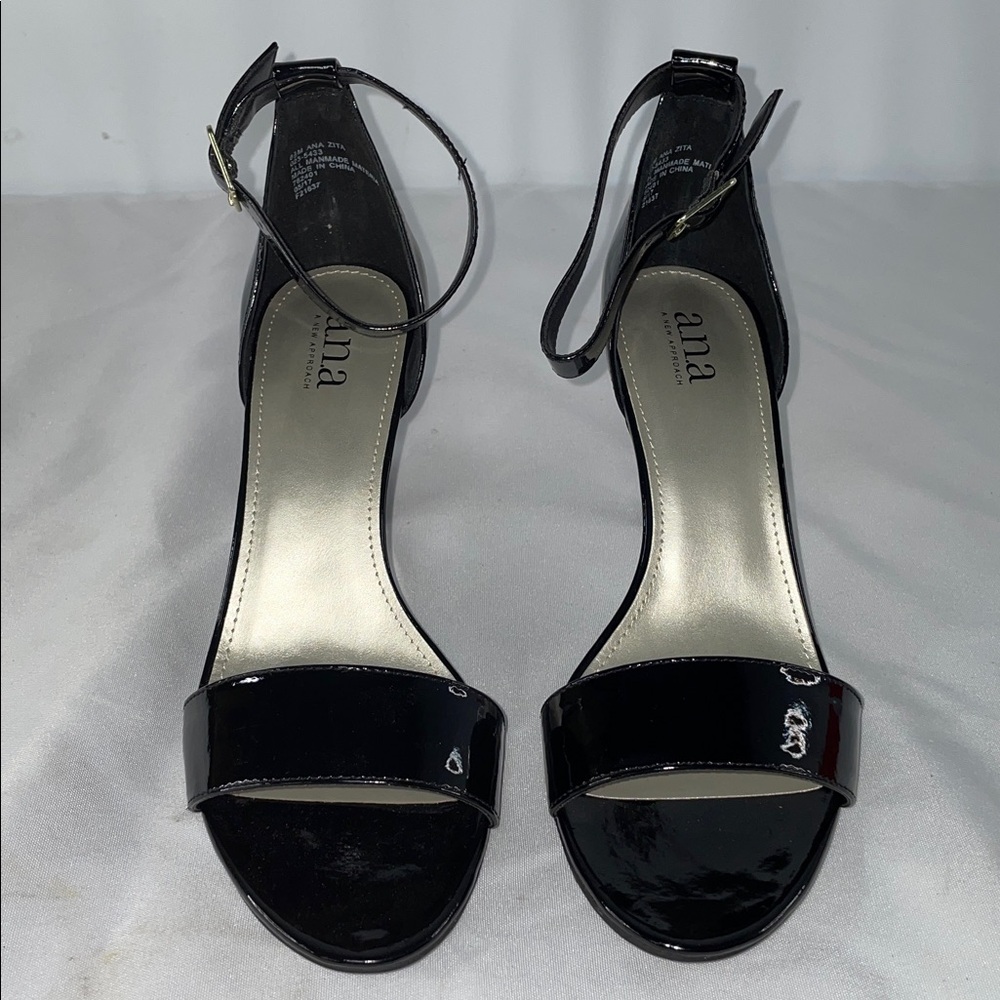 a.n.a ANA ZITA BLACK OPEN TOE HEELS FTL-10-175